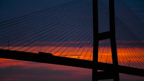 Cables Bridge Structure Road Suspension, Stock Footage 238407210