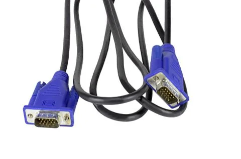 Cables with cable connectors Stock Photos