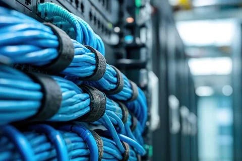 Cables connect servers Fotos Stock