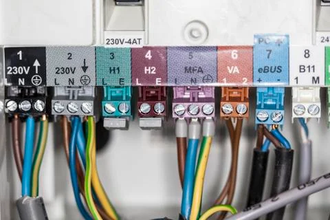 Cables connected Stock Photos