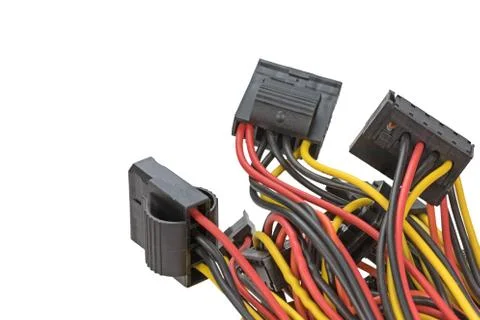 Cables with connectors isolated Stock Photos