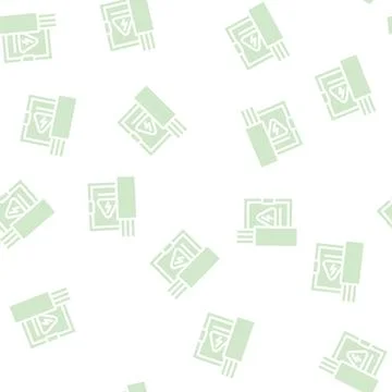 Cables for electric panels glyph vector seamless pattern Stock Illustration