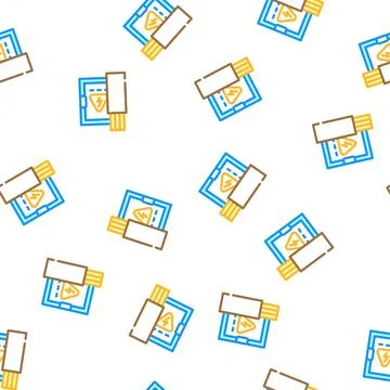 Cables for electric panels vector seamless pattern Stock Illustration