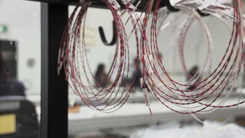 Cables hanging Stock Footage 91839523