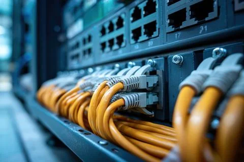 Cables in low angle view 스톡 사진