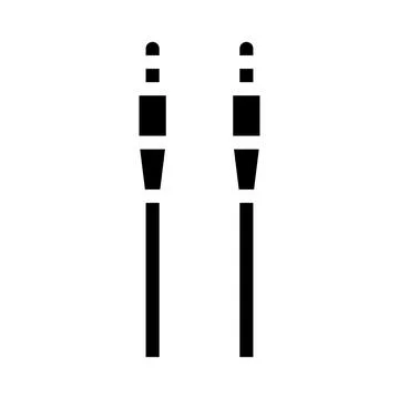 Cables optical fiber icon vector glyph illustration Stock Illustration