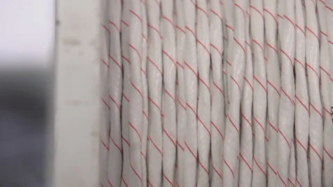 Cables on a rack Stock Footage 92343685