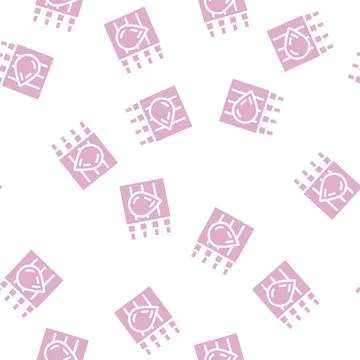 Cables for submersed pumps glyph vector seamless pattern Illustrazione stock