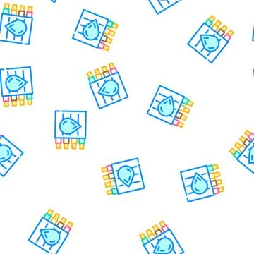 Cables for submersed pumps vector seamless pattern Stock Illustration