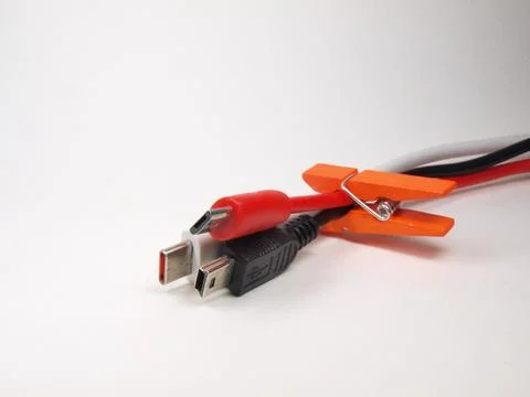 Cables. USB interface. Charging cable. Foto stock