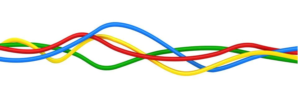 Cables vector illustration on white background Stock Illustration