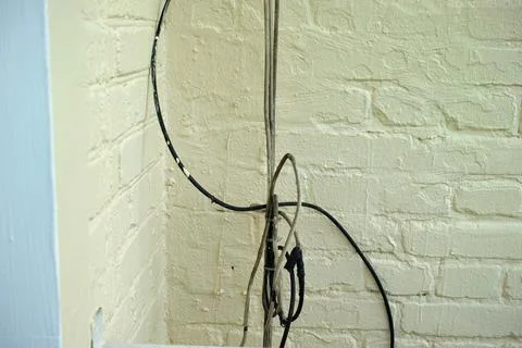 Cables wrapped with tape Stockfoto's