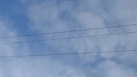 Cableway against the blue sky. Video stock 128792741