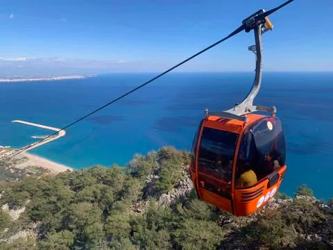 Cableway in Antalya Stock Photos