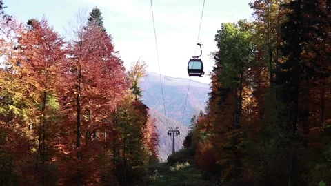 Cableway cabins . 11 Stock Footage 130901403