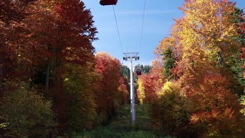 Cableway cabins .12 Stock Footage 130901416