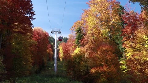 Cableway cabins . 8 Stock Footage 130901421