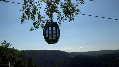 Cableway cabins (cable car cabin) Stock Footage 95599329