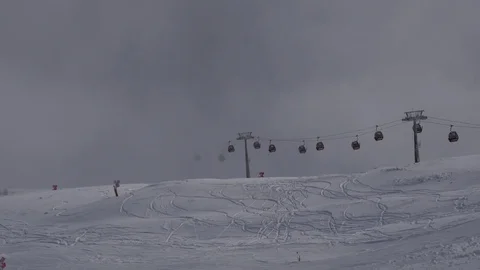 Cableway from the clouds Video stock 71408688