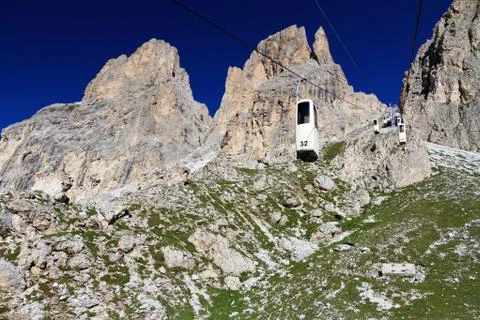 Cableway on Dolomites Stock Photos