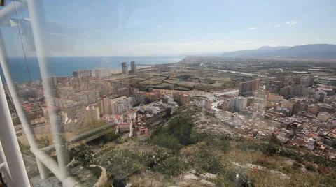 Cableway down in the Castle of Cullera 動画素材 1097882