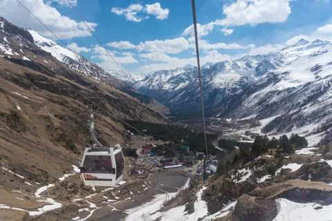 Cableway to the Elbrus Stock Photos