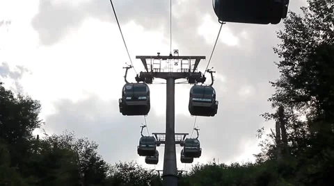 Cableway Funicular Chairs 스톡 동영상 48533117