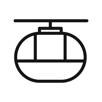 Cableway funicular icon mark in filled style Illustrazione stock
