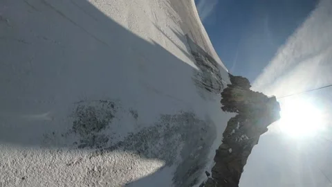 Cableway, Helbronner  or Telepherique from Chamonix to Aiguille du midi. Stock Footage 164392000