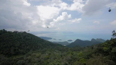 Cableway in Malaysia Stock Footage 85563345