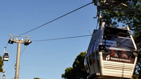 Cableway Modern Cabine Stock Footage 51693498