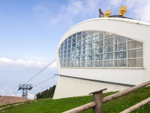 Cableway of Monte Baldo Stock Photos