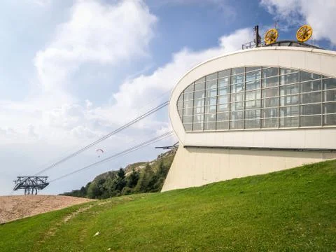 Cableway of Monte Baldo Stock Photos