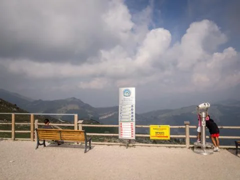 Cableway of Monte Baldo Stock Photos