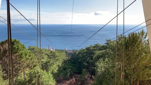 Cableway on Mount Ai Petri. Stock Footage 122200884