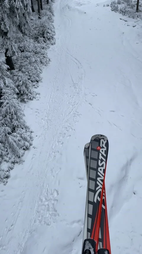 On the cableway, mountains, snow Stock Footage 194538485