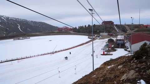 Cableway Ski Lifts Stock Footage 105755247