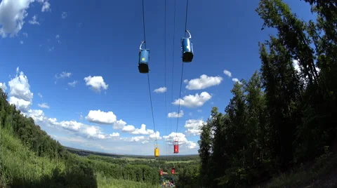 Cableway in the sky Stock Footage 65250729