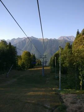 Cableway in Sochi Stock Photos