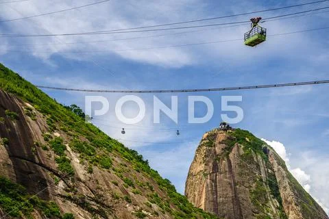 Cableway on Sugarloaf mountain Stock Photos
