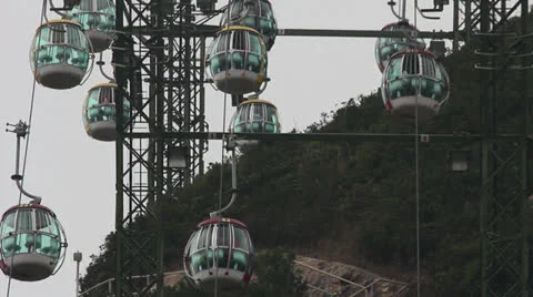 Cableway timelapse Video stock 22498748