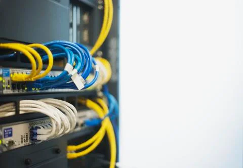 Cabling In The Back of a Computer, Tukwila, Washington, USA Stock Photos