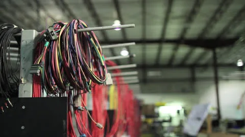 Cabling Factory Stock Footage 24740146
