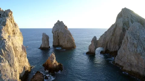 Cabo Arch Sunset Stock Footage 124678838