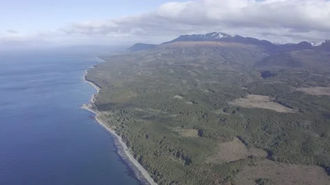 Cabo Cape Froward on the Strait of Magellan, Patagonia, Chile Stock Footage 209184953
