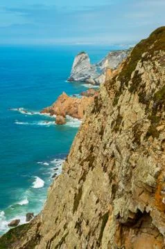 Cabo da roca (cape roca), portugal Stock Photos
