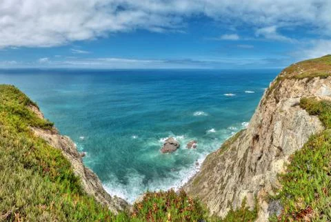 Cabo da roca (cape roca), portugal Stock Photos