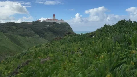 Cabo da Roca is a cape which forms the westernmost point Stock Footage 237341253