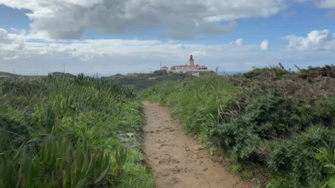 Cabo da Roca is a cape which forms the westernmost point Stock Footage 237341463