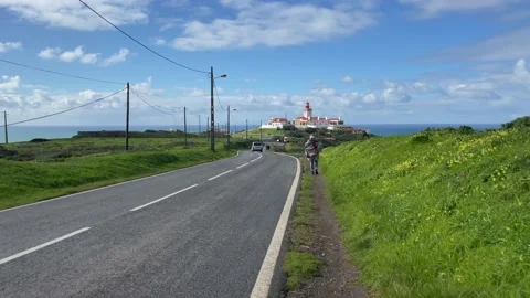 Cabo da Roca is a cape which forms the westernmost point Stock Footage 237341557